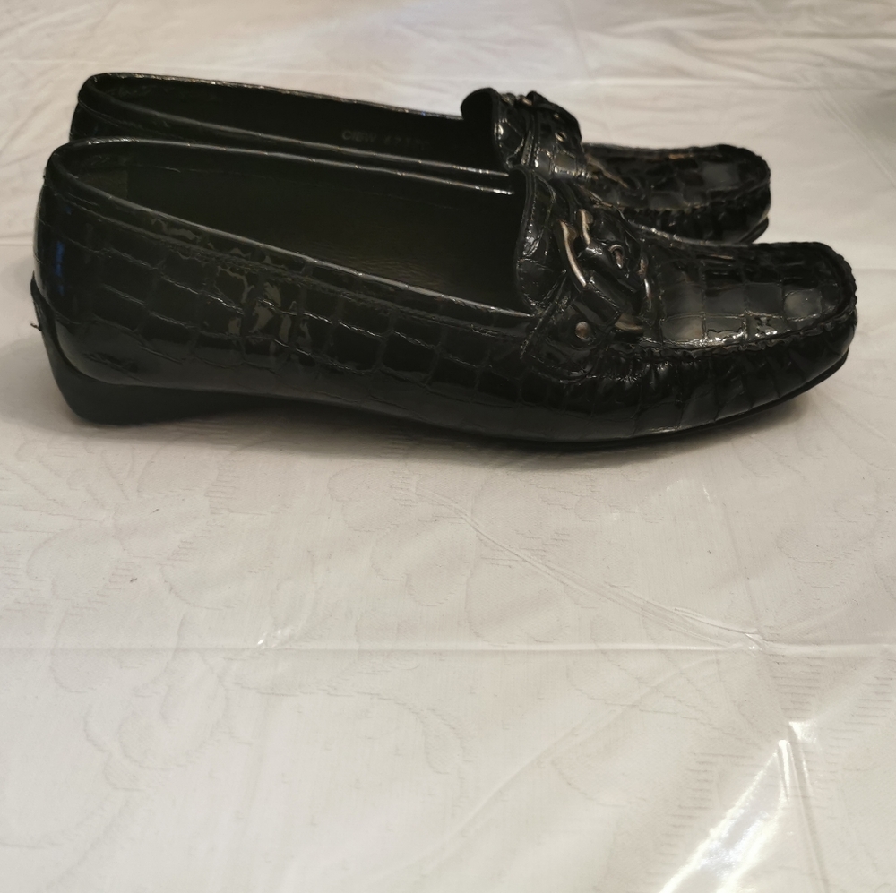 Stuart Weitzman Black Patent Leather Loafers 7 1/2